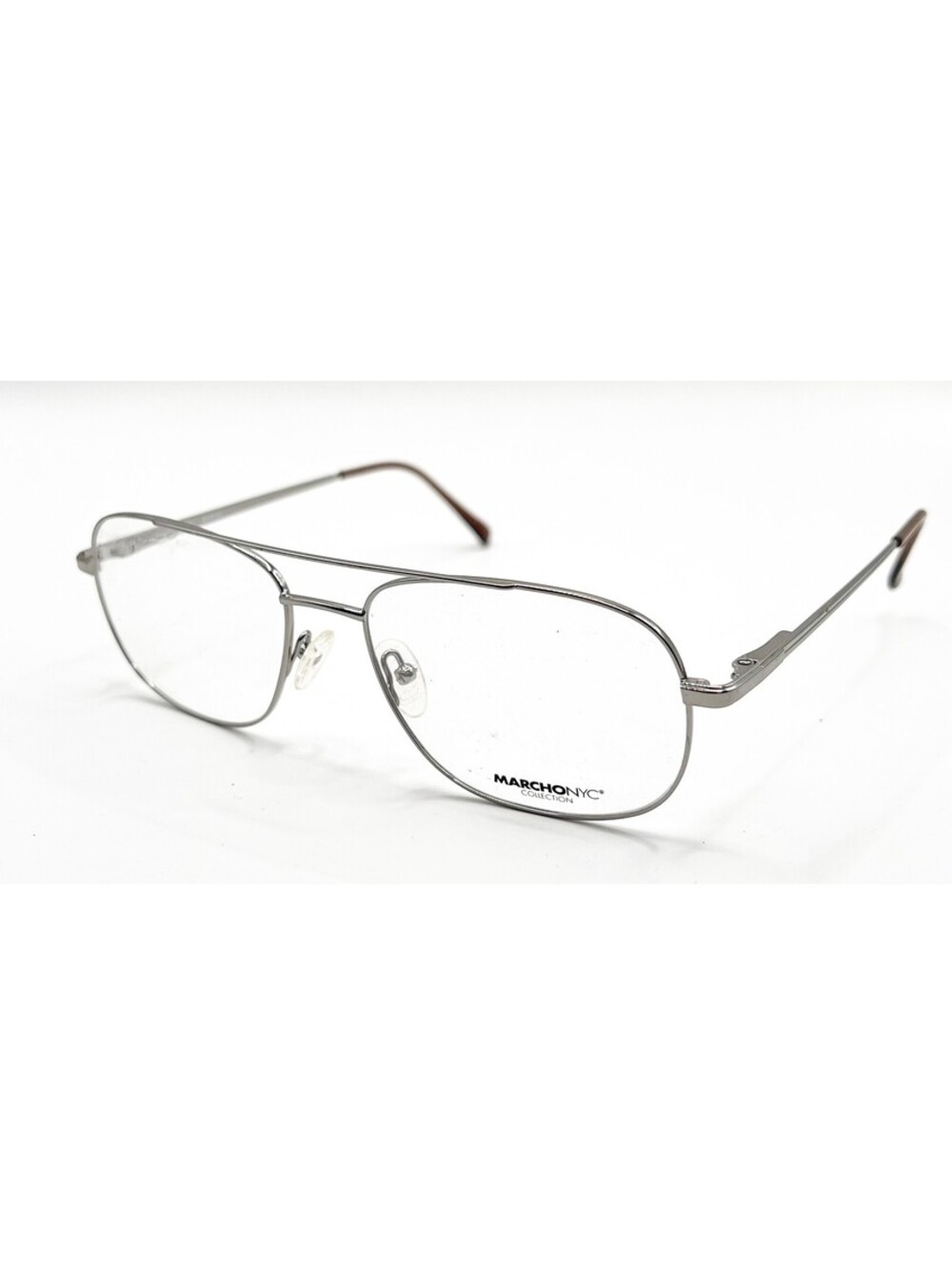 Marchon Nyc M1002 260 Silver Authentic Eyeglasses 57-17-145
